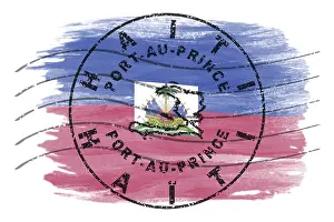 Haiti Port au Prince Round Seal Map Design