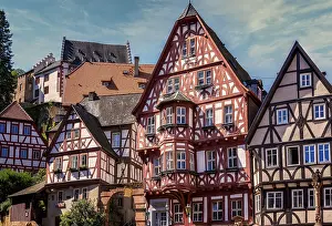 Half-timbered buildings in the old town centre of Miltenberg