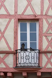 Half-timbered house facade in Chalon-sur Saone
