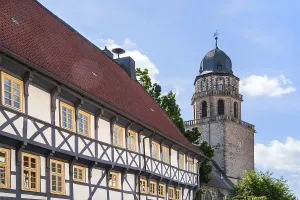 Half-timbered house facade, Protestant Church