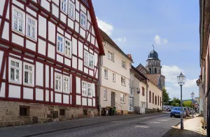 Half-timbered house facade, Protestant Church
