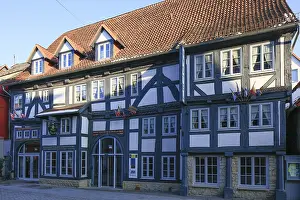 Framed Print : Half-timbered house Hotel Stadt Kassel
