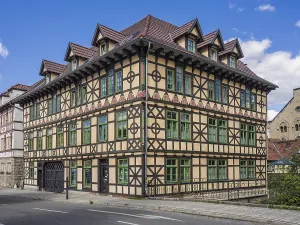 A half-timbered house in Meiningen