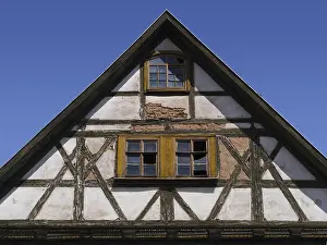 Half-timbered house in need of renovation