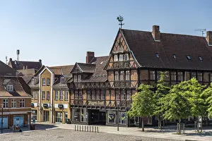 Half-timbered house Wiggers Gaard on the market square in Svendborg