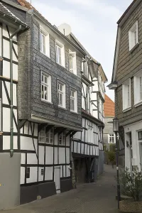 Half-timbered houses on KirchstraBe in Hattingen