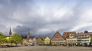 Half-timbered houses on the market square