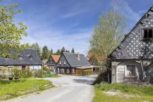 Half-timbered houses in Neugersdorf