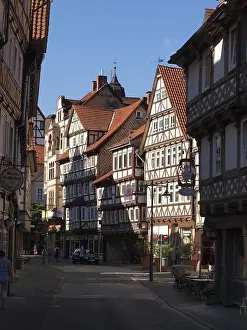 Half-timbered houses in the old town of Hannoversch Muenden