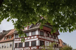 Half-timbered houses in the old town of Nuremberg