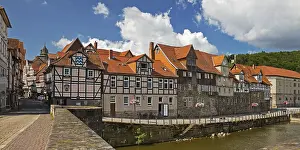 Half-timbered houses on the Werra River