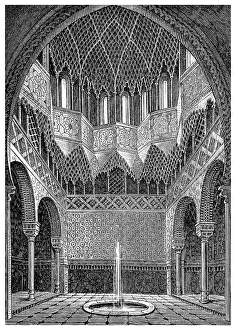 Hall of Abencerragas in the Alhambra in Granada