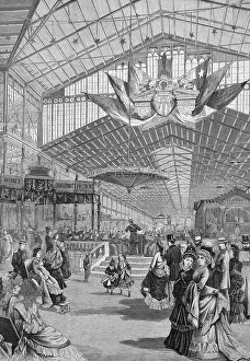 Hall of the first official World's Fair in Philadelphia