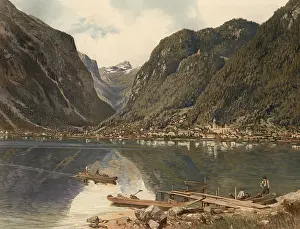 Hallstatt Lake in the Salzkammergut in Austria