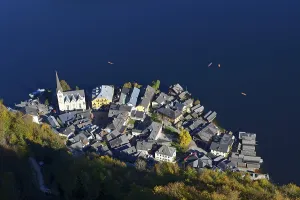 Hallstatt lake view from above