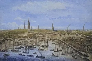 The part of Hamburg to be demolished due to the construction of the free harbour