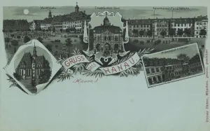 Hanau, Hesse, Germany, postcard with text