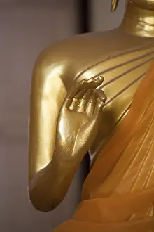 Detail of the hand, Buddha statue in the Big Buddha temple