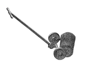 Hand sweeper, historical illustration