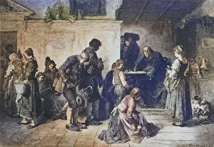 Handing in confession slips to a priest