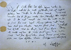 A handwritten letter from Martin Luther to his housewife Katharina dated 18 September 1541