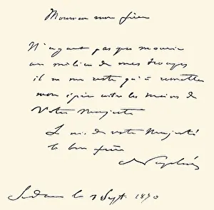 Handwritten letter by Napoleon III to William I after the Battle of Sedan