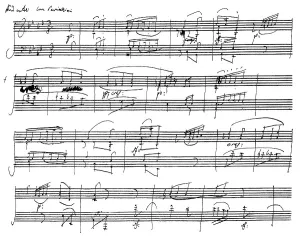 Handwritten sheet music, As Dur Sonata Op