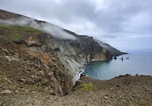 Hanging, coloured rock slopes of rhyolite called Movikurflug