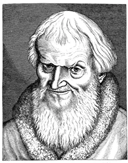 Hans Sachs, after Jost Amman's engraving from 1576