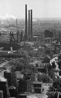 The Hansa colliery in Dortmund from the colliery's coking plant with a view of the colliery grounds on 14