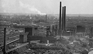 The Hansa colliery in Dortmund from the colliery's coking plant with a view of the colliery grounds on 14
