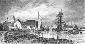 Hanseatic city of Anklam on the Peene
