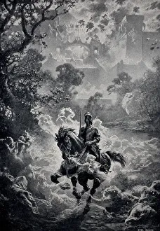 Harald, knight on horseback galloping