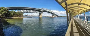 Harbor Bridge with skyline, Auckland