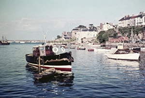 Harbour of Brixham, Devon, England, Uk September 1960