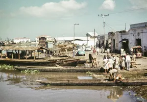 Harbour district in the city of Barranquilla, Colombia, South America 1961, South America
