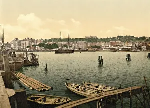 The harbour of Flensburg in Schleswig-Holstein