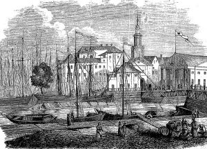 The harbour in Koenigsberg in Prussia