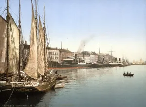 Harbour street in Copenhagen, Denmark