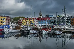 Harbour of Torshavn, capital of Faroe islands