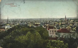 Harburg, Hamburg, Germany, postcard with text