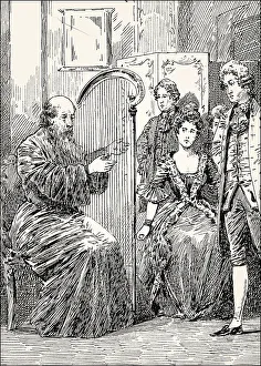 The harpist Augustin, Mignon, and Wilhelm