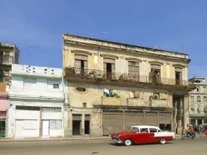 Havana, Cuba - April 03, 2013: Vintage retro cars on the streets of Havana