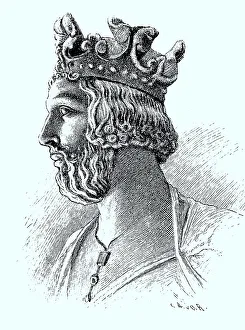The head of Henry II on the portal of the east gate of Bamberg Cathedral