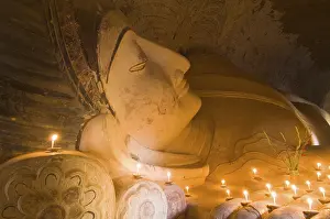 Head of the reclining Buddha, Shinbinthalyaung Temple
