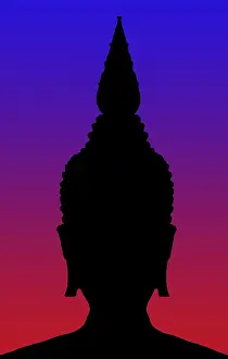 The head silhouette with historical helmet
