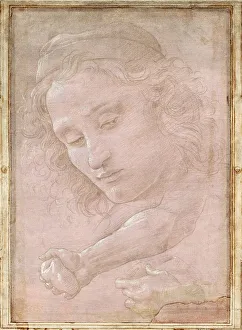 Head of a Youth Wearing a Cap, a Right Forearm with the Hand Clutching a Stone