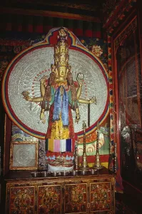 Eleven headed statue at Spituk gompa 900 year old