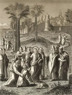 Healing a blind man near Jericho