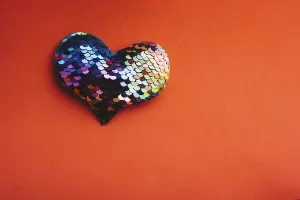 Heart shaped object in view as love conception